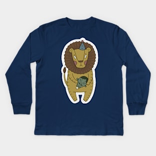 Circus Lion Kids Long Sleeve T-Shirt